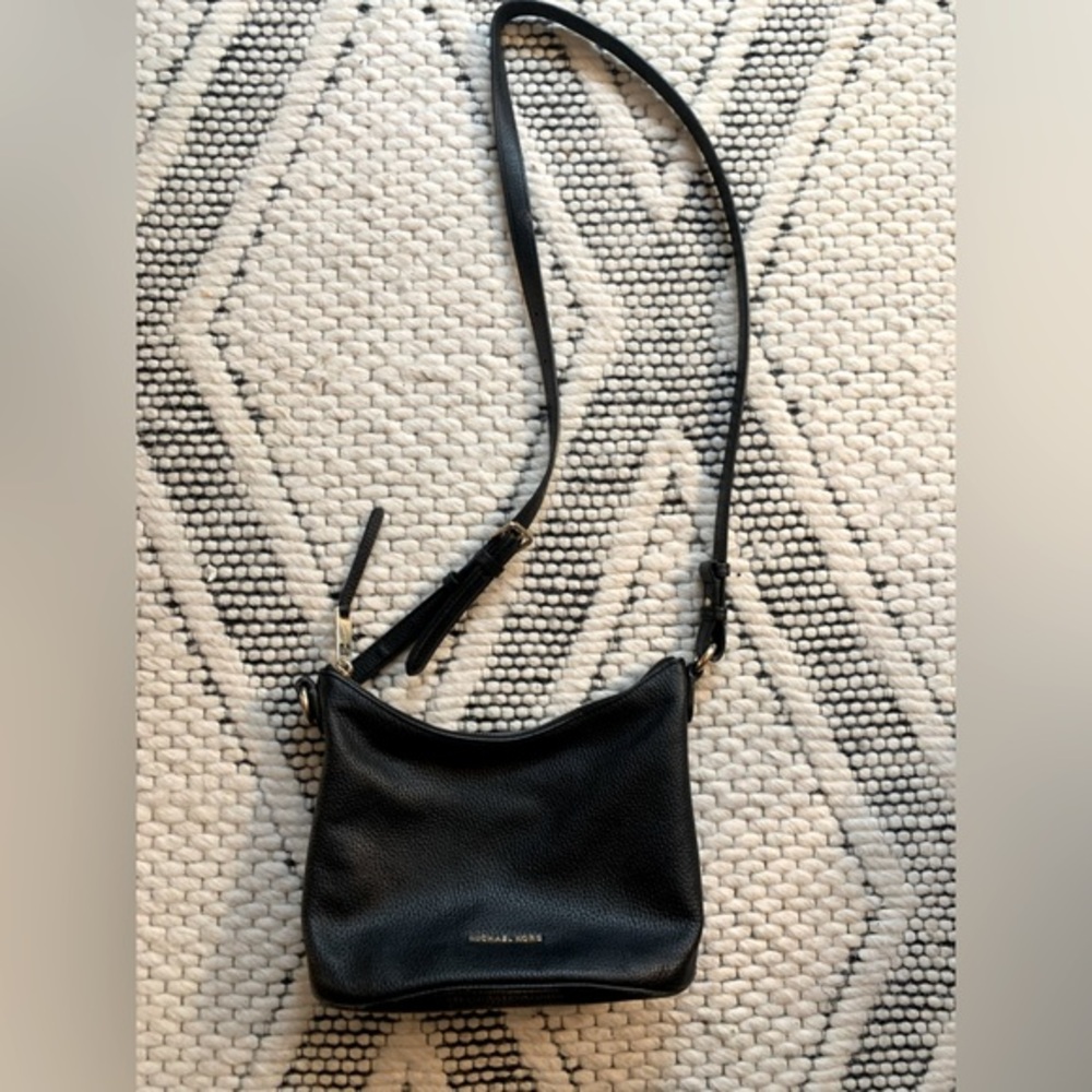 Michael Kors - Genuine Pebbled Leather - Black Crossbody Bag
